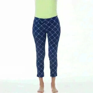 San Soleil Knotical Navy Ladies‎ Small Capri ankle Pants Golf XL